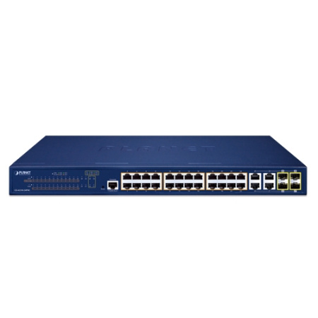 GS-4210-24PL4C Промышленный 24 портовый Управляемый PoE+ коммутатор L2/L4 1Гб/с 4 комбо порта TP/SFP
